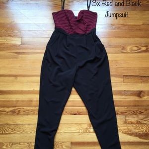 🌹Red and Black Jumpsuit🌹